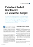 Vorschauseite 1: Patientensicherheit: Best Practice als lehrreiches Beispiel