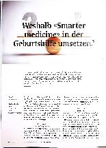 Vorschauseite 1: Weshalb "Smarter - Medicine" in der Geburtshilfe umsetzen?
