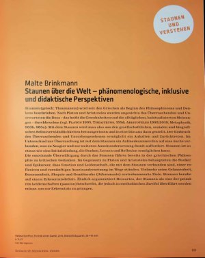 Vorschauseite 2: Staunen über die Welt - phänomenologische, inklusive und didaktische Perspektiven