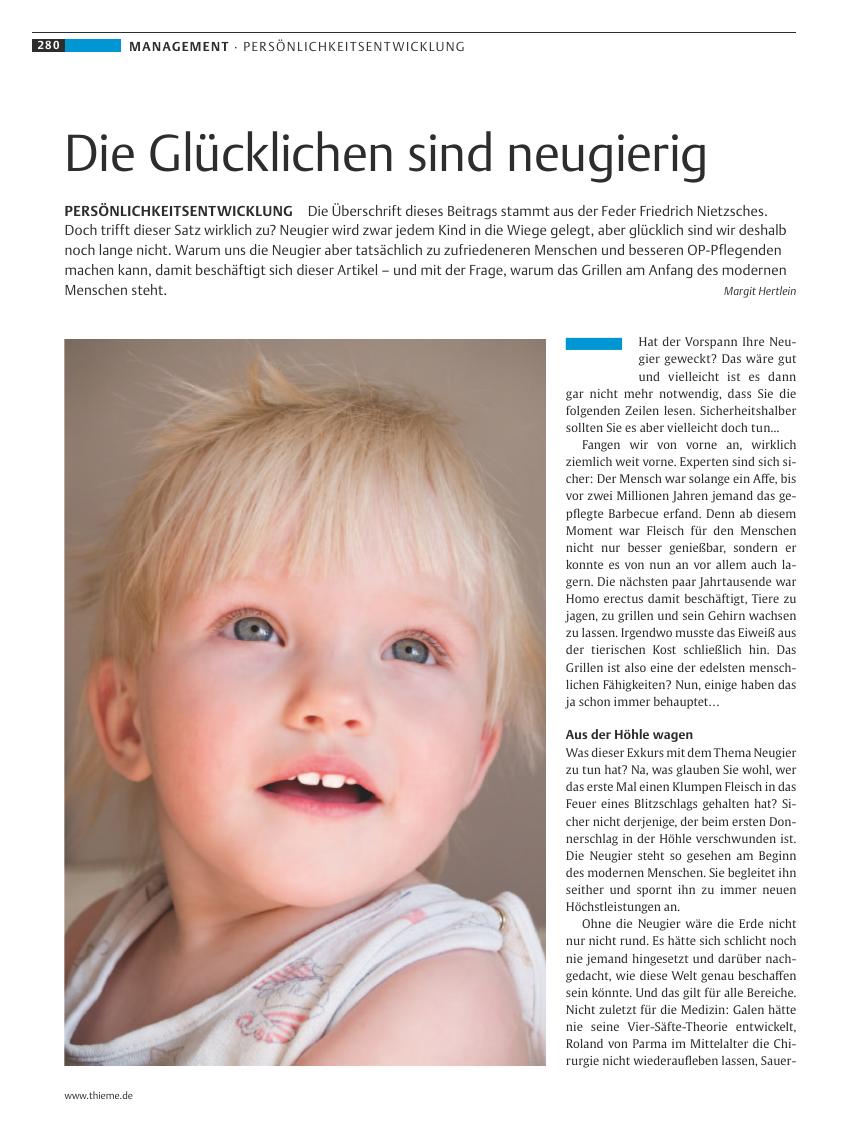 Vorschauseite 1: Die Glücklichen sind neugierig