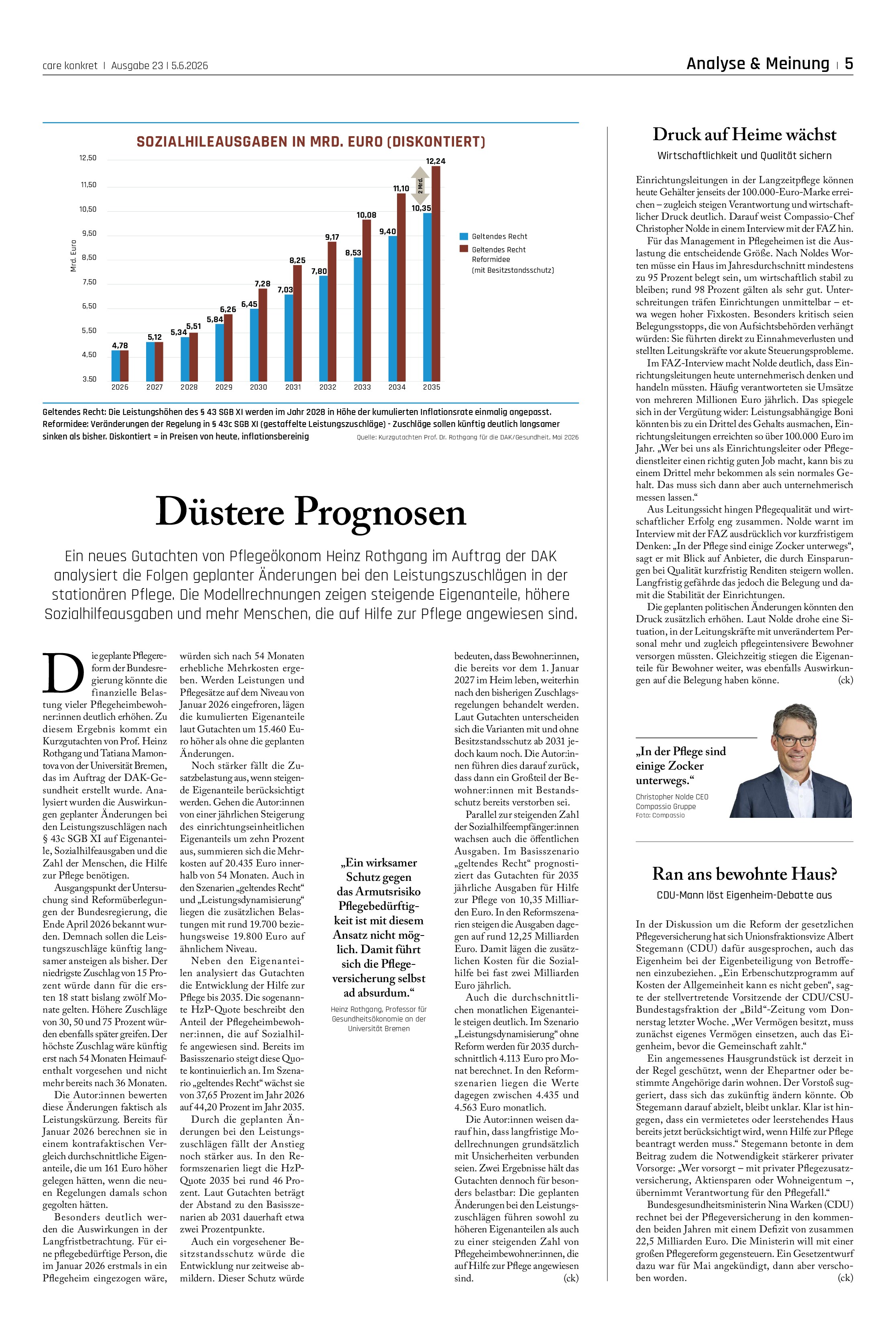 Vorschauseite 1: Düstere Prognosen