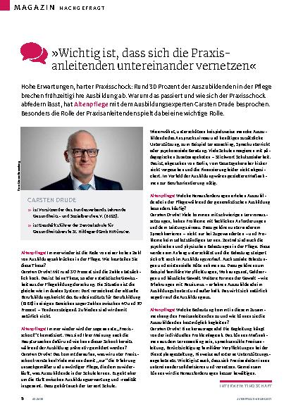 Vorschauseite 1: »Wichtig ist, dass sich die Praxisanleitenden untereinander vernetzen«