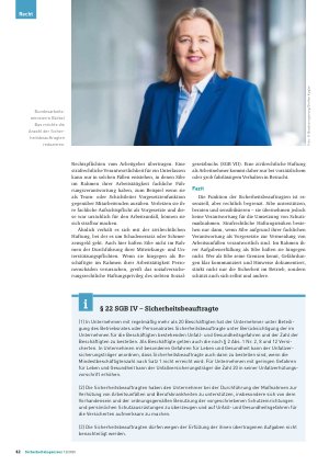 Vorschauseite 3: Rechtliche Stellung und Haftung von Sicherheitsbeauftragten Wichtige Rolle im Arbeitsschutz