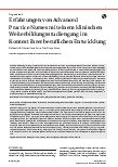 Vorschauseite 1: Erfahrungen von Advanced Practice Nurses mit einem klinischen Weiterbildungsstudiengang im Kontext ihrer beruflichen Entwicklung