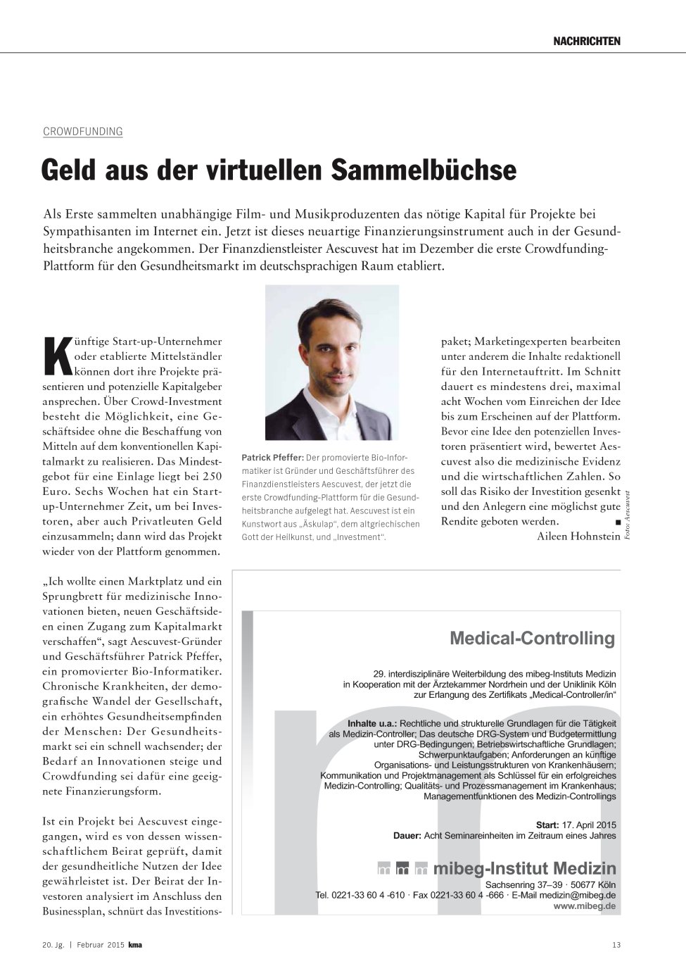 Vorschauseite 1: Geld aus der virtuellen Sammelbüchse