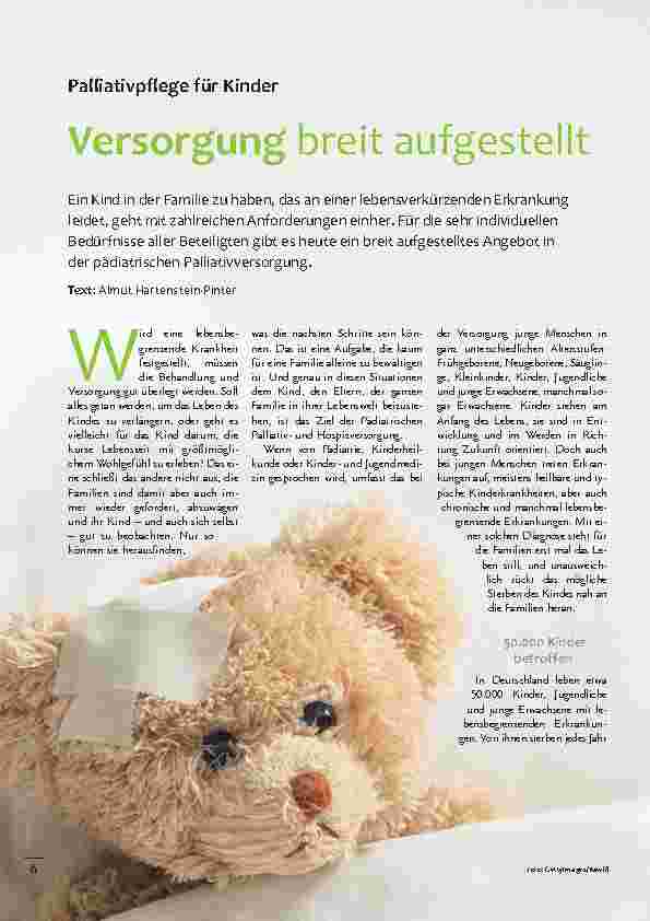 Vorschauseite 1: Palliativpflege für Kinder - Versorgung breit aufgestellt