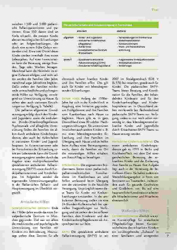 Vorschauseite 2: Palliativpflege für Kinder - Versorgung breit aufgestellt