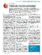 Vorschauseite 1: Föderalismus benachteiligt