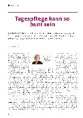 Vorschauseite 1: Tagespflege kann so bunt sein.