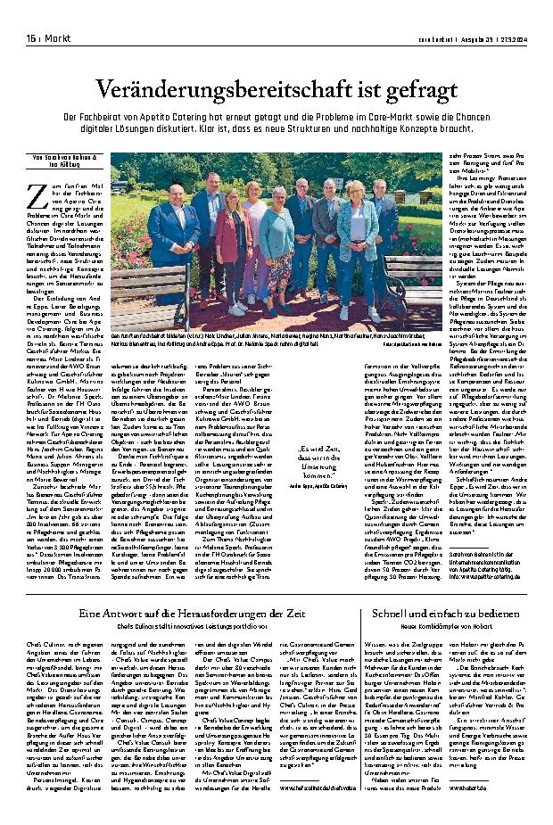 Vorschauseite 1: Veränderungsbereitschaft ist gefragt.