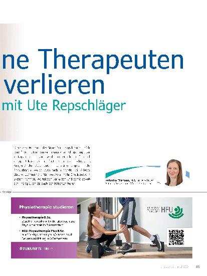 Vorschauseite 2: Erfahrene Therapeuten nicht verlieren.