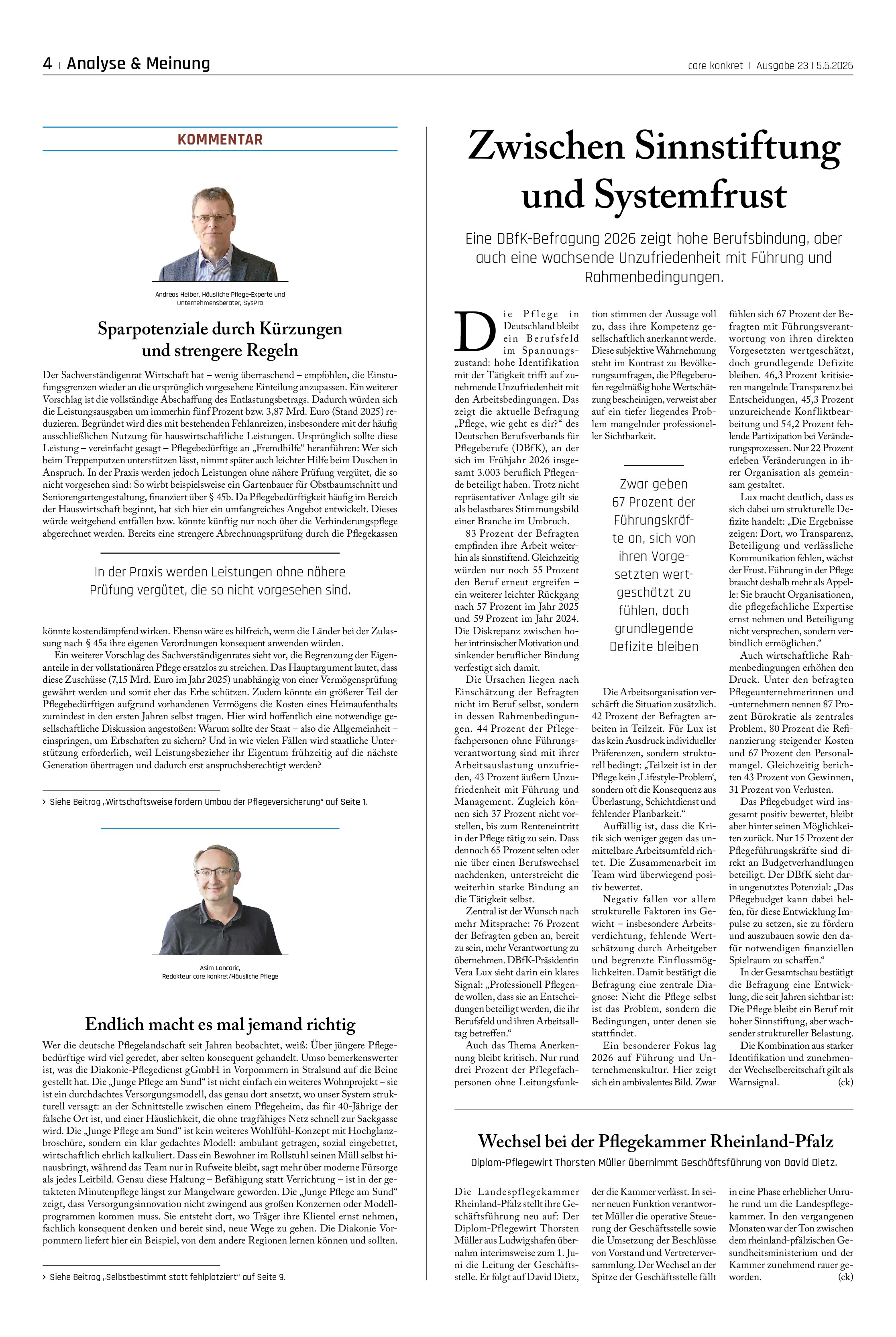 Vorschauseite 1: Zwischen Sinnstiftung und Systemfrust