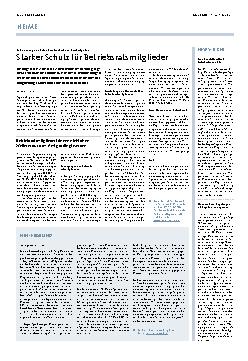 Vorschauseite 1: Starker Schutz für Betriebsratsmitglieder