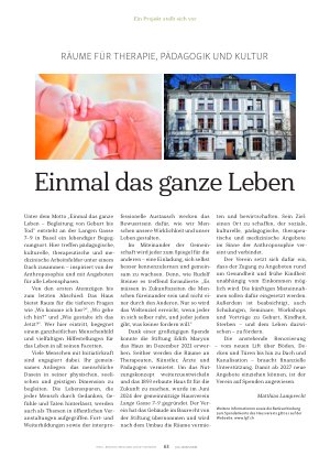 Vorschauseite 1: Einmal das ganze Leben
