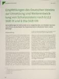 Vorschauseite 1: Empfehlungen des Deutschen Vereins zur Umsetzung und Weiterentwicklung von Schulassistenz nach § 112 SGB IX und § 35a SGB VIII