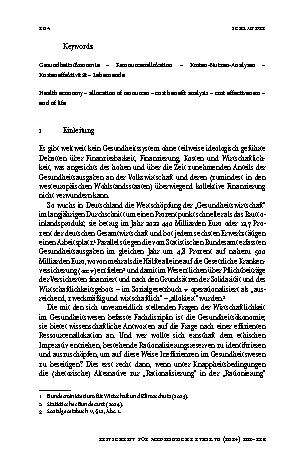 Vorschauseite 2: Gesundheitsökonomie und Ressourcenallokation am Lebensende