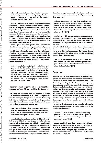 Vorschauseite 4: Hören im Alter: Perspektiven von Mitarbeitenden auf die Hörversorgung in stationären Pflegeeinrichtungen