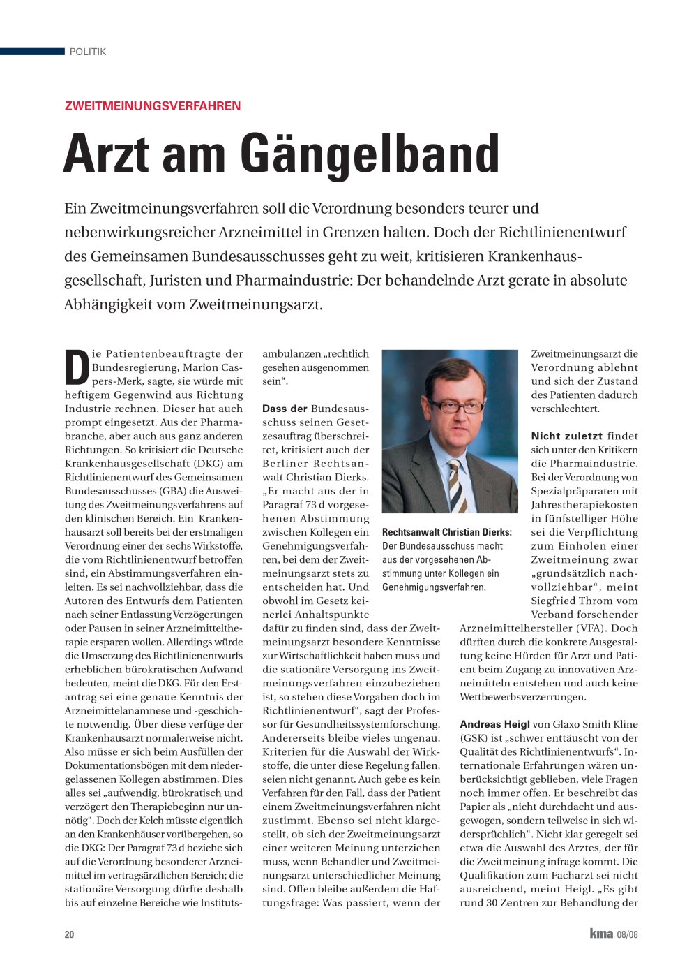 Vorschauseite 1: Arzt am Gängelband