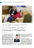 Vorschauseite 1: Private Einrichtungen machen es vor: Digitalisierung bringt Entlastung im Pflegealltag