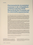 Vorschauseite 1: Pharmazeutische Arzneimittelanamnese in der orthopädisch-unfallchirurgischen Klinik: Überprüfung des Prozesses auf Arzneimitteltherapiesicherheit.