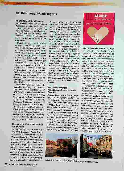 Vorschauseite 1: 02. Nürnberger Wundkongress Wunde verbindet und bewegt