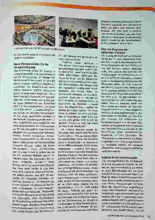 Vorschauseite 2: 02. Nürnberger Wundkongress Wunde verbindet und bewegt