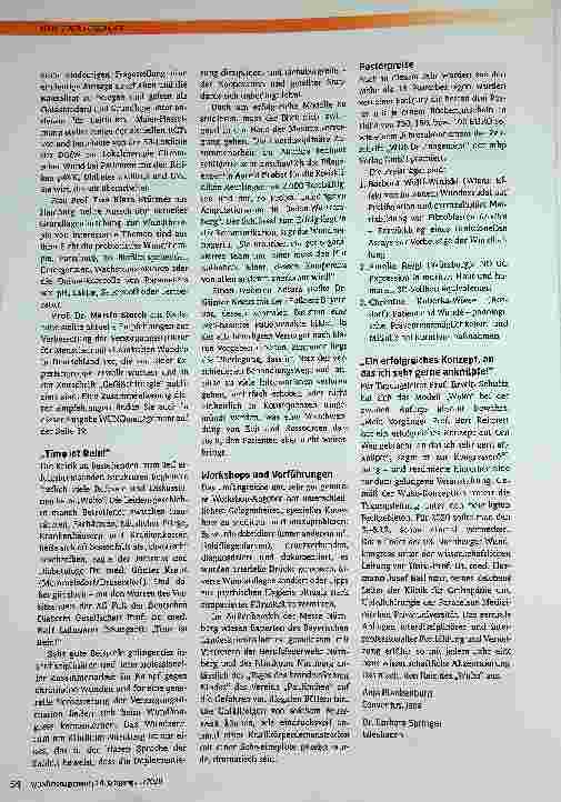 Vorschauseite 3: 02. Nürnberger Wundkongress Wunde verbindet und bewegt