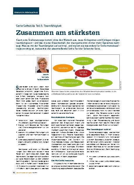 Vorschauseite 1: Serie Softskills Teil 5: Teamfähigkeit Zusammen am stärksten