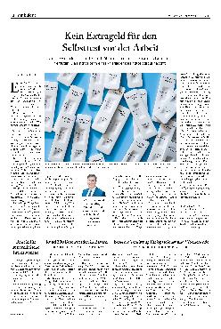 Vorschauseite 1: Kein Extra Geld für den Selbsttest vor der Arbeit