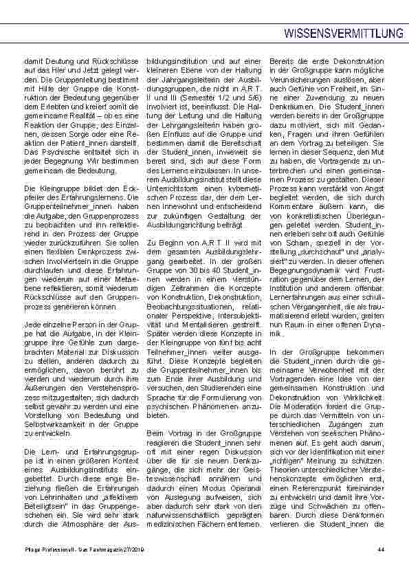 Vorschauseite 4: Neue Formen der Wissensvermittlung An der Schnittstelle von Selbsterfahrung und Lerntheorien zur Kompetenzentwicklung