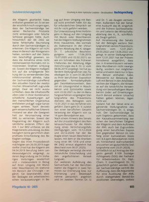 Vorschauseite 3: Zum Anspruch auf Feststellung, dass eine Erkrankung an akuter myeloischer Leukämie eine Berufskrankheit nach Nr. 1318 oder Nr. 2402 BKV ist