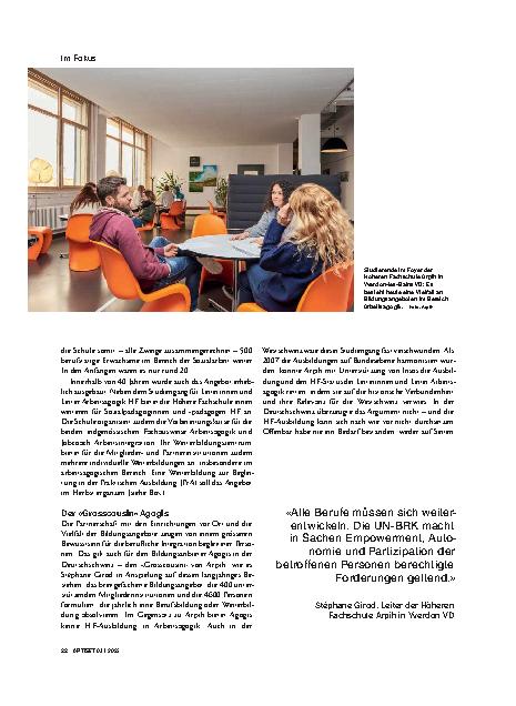 Vorschauseite 2: Unterstützung beim Eintritt in die Arbeitswelt