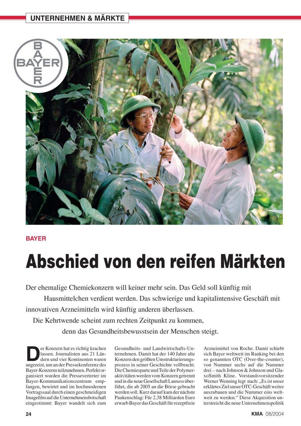 Vorschauseite 1: Abschied von den reifen Märkten