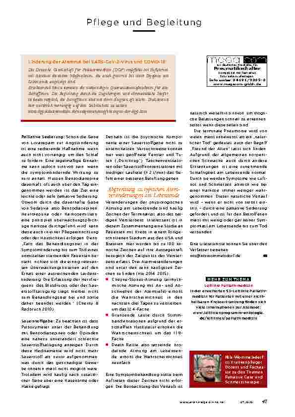 Vorschauseite 1: Pflege und Begleitung