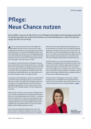 Vorschauseite 1: Pflege: Neue Chance nutzen
