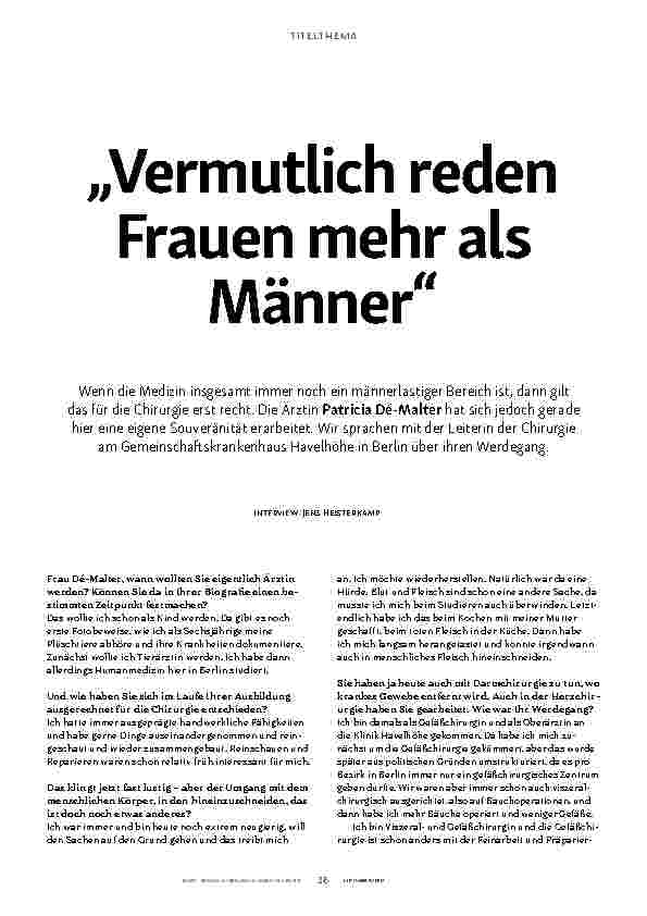 Vorschauseite 1: Vermutlich reden Frauen mehr als Männer.