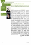Vorschauseite 1: Quo vadis, Akademisierung? Eine Analyse zum Stand der hochschulischen Pflegeausbildung in Deutschland