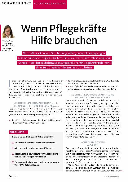 Vorschauseite 1: Wenn Pflegekräfte Hilfe brauchen