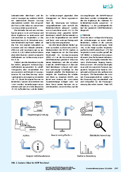 Vorschauseite 2: AEMP-Benchmarking in der Praxis: Ergebnisse der Aachener Pilotstudie