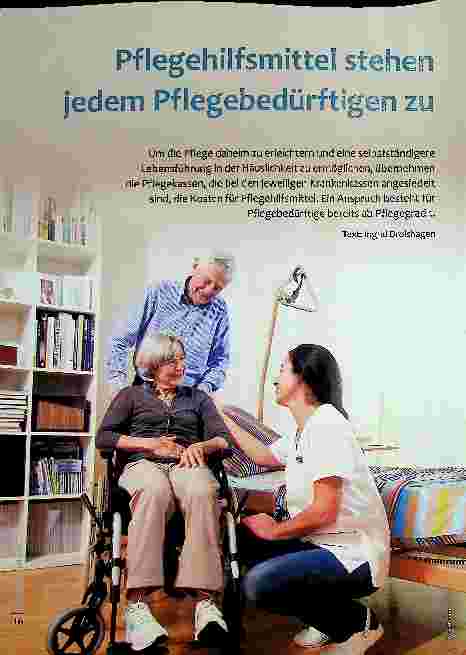 Vorschauseite 1: Pflegehilfsmittel stehen jedem Pflegebedürftigen zu.