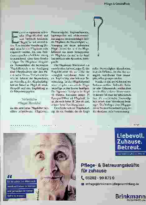 Vorschauseite 2: Pflegehilfsmittel stehen jedem Pflegebedürftigen zu.