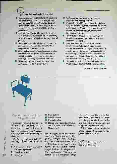 Vorschauseite 3: Pflegehilfsmittel stehen jedem Pflegebedürftigen zu.