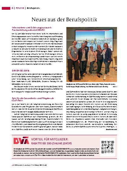 Vorschauseite 1: Corrected: Neues aus der Berufspolitik