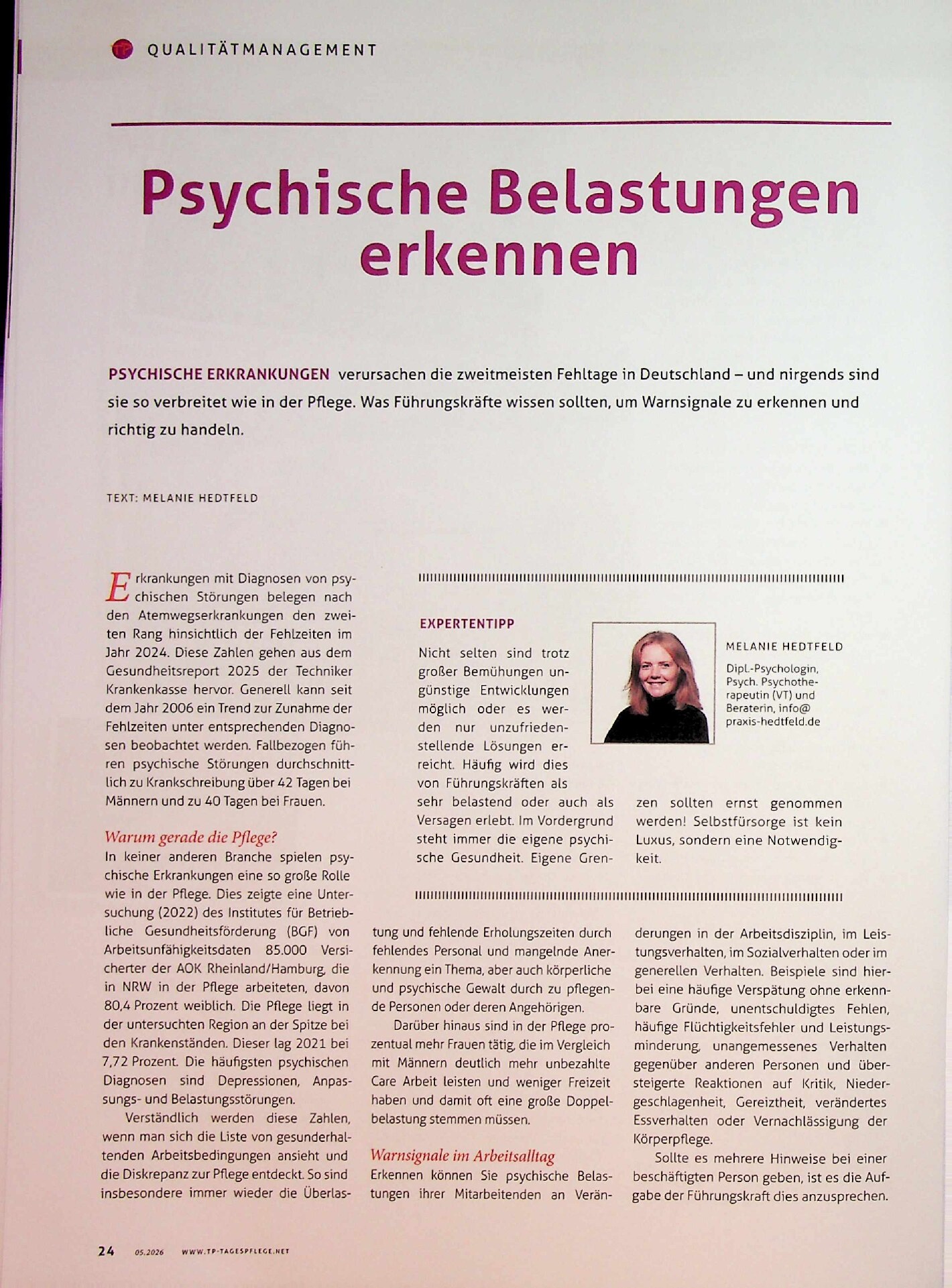 Vorschauseite 1: Psychische Belastungen erkennen
