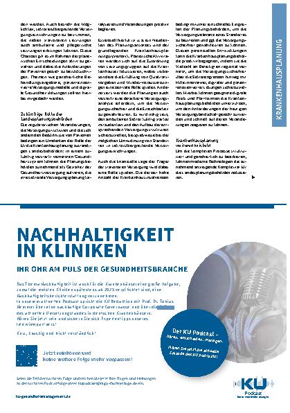 Vorschauseite 2: Krankenhausplanung in Deutschland Von der Planung der stationären Versorgung zur Gestaltung der sektorenübergreifenden Gesundheitsversorgung