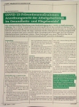 Vorschauseite 1: COVID-19-Präventionsmaßnahmen: Anordnungsrecht der Arbeitgeberinnen im Gesundheitsund Pflegebereich?