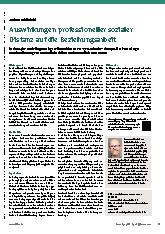Vorschauseite 1: Auswirkungen professioneller sozialer Distanz auf die Beziehungsarbeit