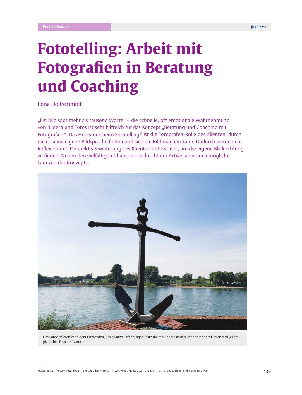 Vorschauseite 1: Fototelling: Arbeit mit Fotografien in Beratung und Coaching