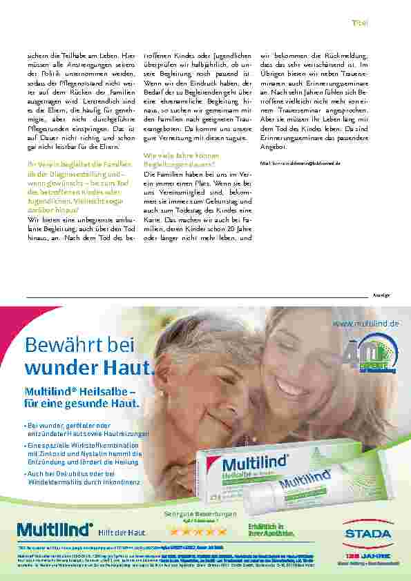 Vorschauseite 3: Wir bieten Begleitung über den Tod hinaus an.