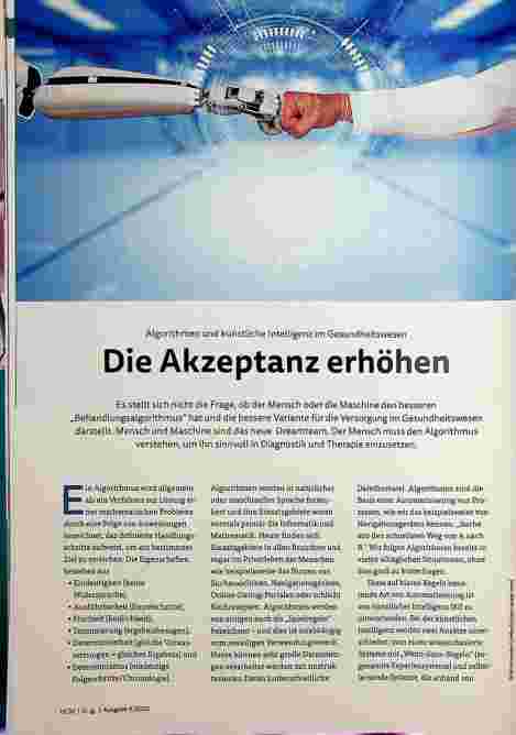 Vorschauseite 1: Algorithmen und künstliche Intelligenz im Gesundheitswesen. Die Akzeptanz erhöhen.